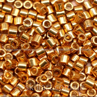 Бисер DBL-1832 Miyuki Delica Beads 8/0 (металлизированный, золотой)